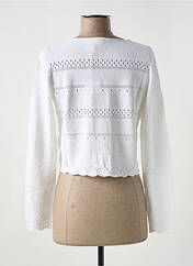 Gilet manches longues blanc LE BOUDOIR D'EDOUARD pour femme seconde vue