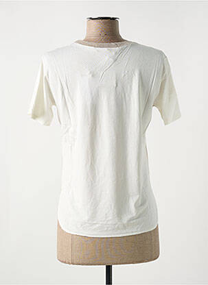 T-shirt imprimé fantaisie manches courtes beige LE BOUDOIR D'EDOUARD femme