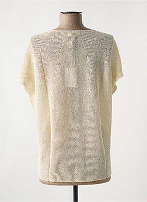 T-shirt coupe droite manches courtes beige LE BOUDOIR D'EDOUARD femme