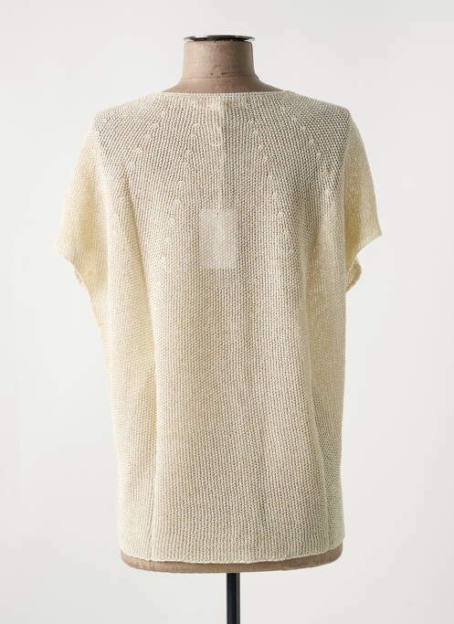 T-shirt coupe droite manches courtes beige LE BOUDOIR D'EDOUARD femme
