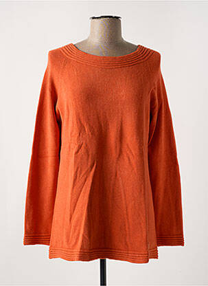 Pull coupe cintrée manches longues orange LE BOUDOIR D'EDOUARD femme