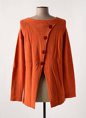 Pull coupe cintrée manches longues orange LE BOUDOIR D'EDOUARD femme