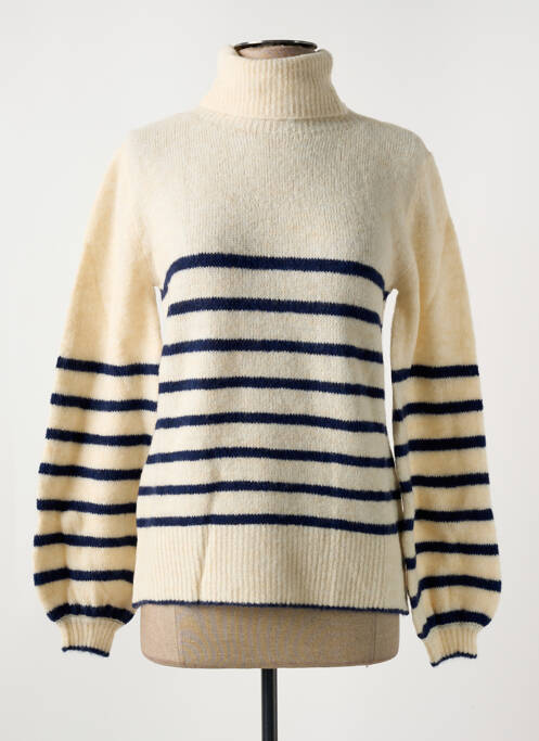 Pull col roulé beige LE BOUDOIR D'EDOUARD pour femme