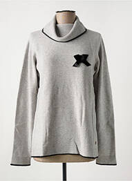 Pull col roulé coupe cintrée manches longues gris LE BOUDOIR D'EDOUARD femme