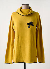 Pull col roulé coupe cintrée manches longues jaune LE BOUDOIR D'EDOUARD femme