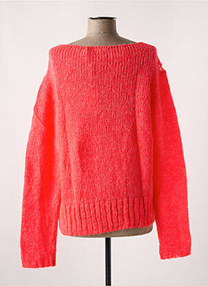 Pull maille ajourée manches longues rose LE BOUDOIR D'EDOUARD femme