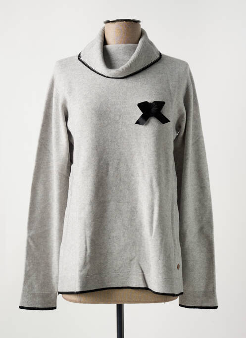 Pull col roulé gris LE BOUDOIR D'EDOUARD pour femme