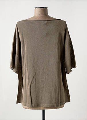 T-shirt col rond manches courtes marron LE BOUDOIR D'EDOUARD femme