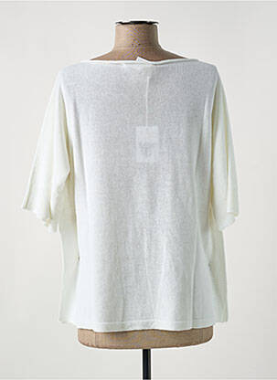 T-shirt col rond manches courtes blanc LE BOUDOIR D'EDOUARD femme