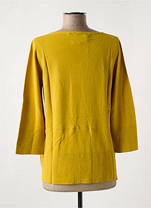 Pull coupe cintrée manches 3/4 jaune LE BOUDOIR D'EDOUARD femme