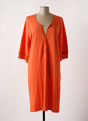 Robe mi-longue manches 3/4 manches 3/4 orange CHRISTIAN CANE femme