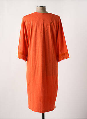 Robe mi-longue manches 3/4 manches 3/4 orange CHRISTIAN CANE femme