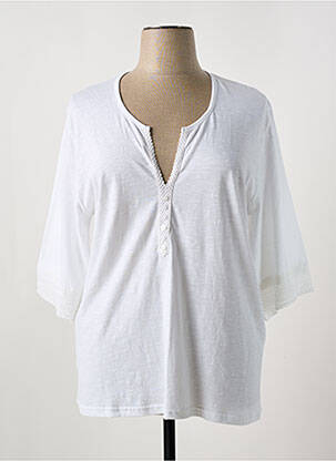 Blouse manches 3/4 manches 3/4 blanc CHRISTIAN CANE femme