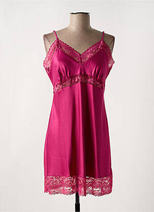 Nuisette/combinette effet matière satinée rose LINGADORE femme