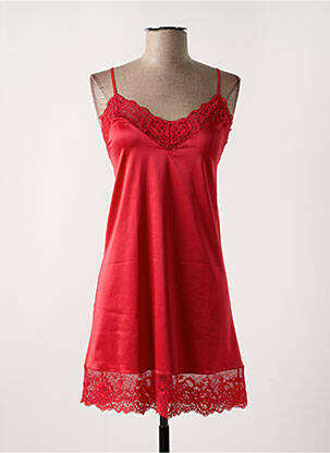 Nuisette/combinette effet matière satinée rouge JANIRA femme