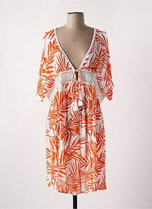 Robe de plage orange BARANDI pour femme