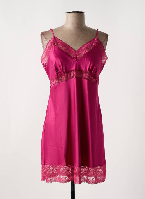 Nuisette/combinette effet matière satinée rose LINGADORE femme