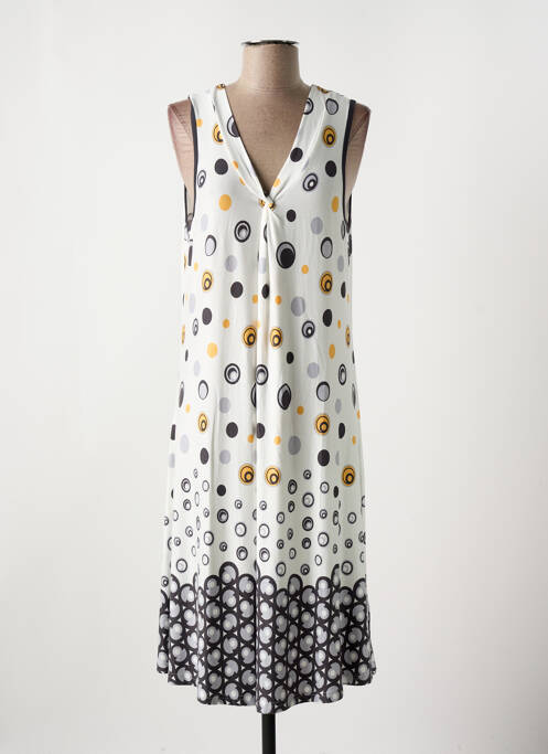 Robe mi-longue blanc PASTUNETTE pour femme