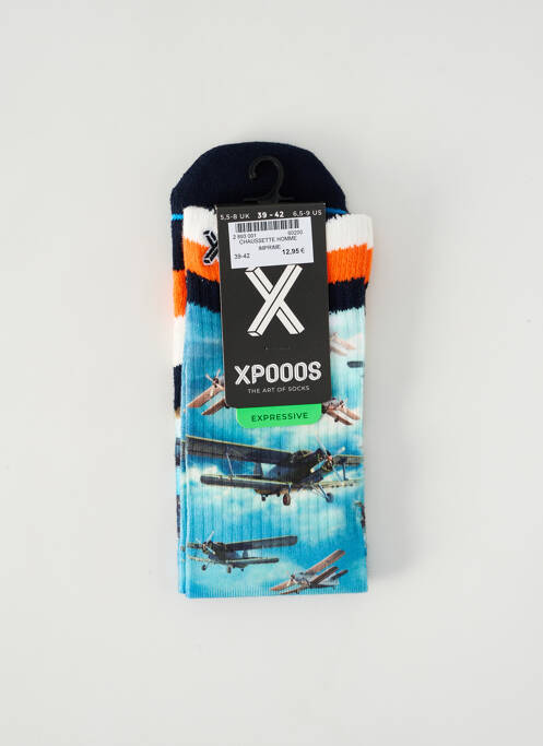 Chaussettes bleu XPOOOS pour homme