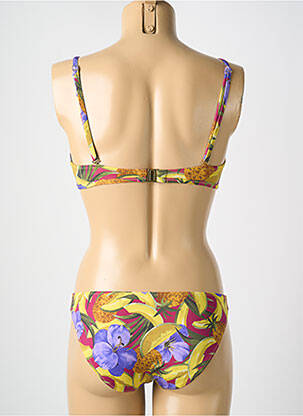 Maillot de bain 2 pièces stretch jaune ROSA FAIA femme