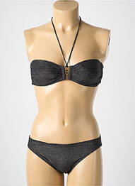 Maillot de bain 2 pièces stretch haut bandeau noir ROSA FAIA femme