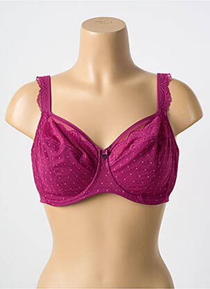 Soutien-gorge tissage dentelle haut soutien-gorge emboitant violet ROSA FAIA femme