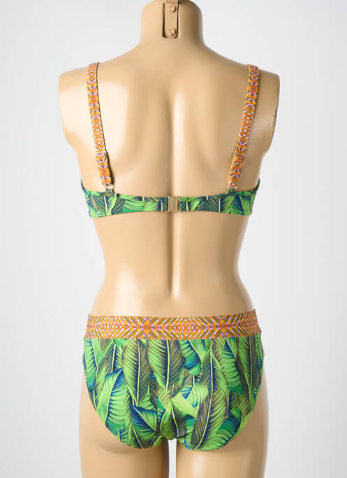 Maillot de bain 2 pièces vert ANITA femme
