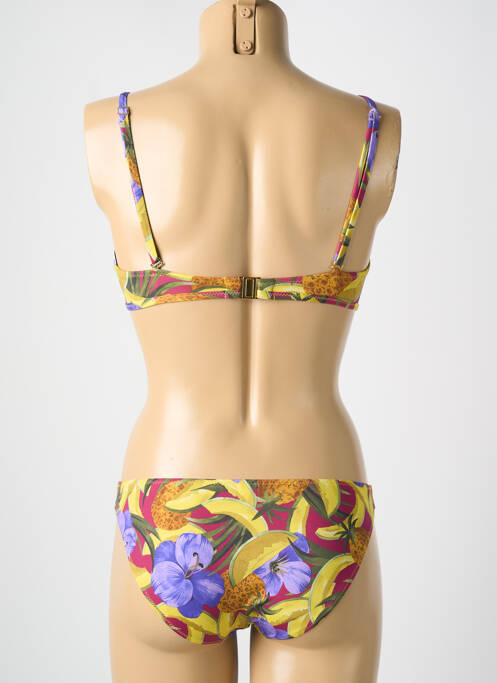 Maillot de bain 2 pièces stretch jaune ROSA FAIA femme