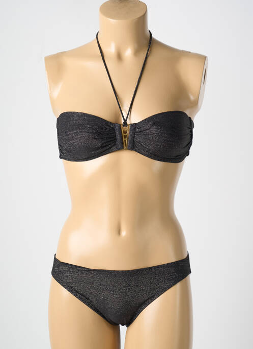Maillot de bain 2 pièces stretch haut bandeau noir ROSA FAIA femme