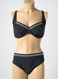 Maillot de bain 2 pièces stretch haut soutien-gorge emboitant noir ANITA femme