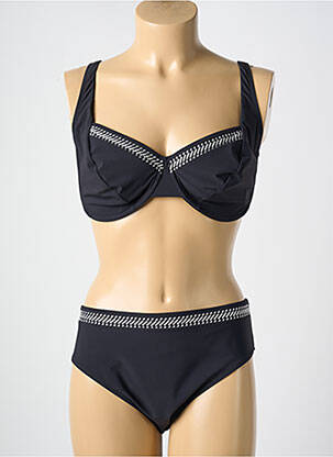 Maillot de bain 2 pièces stretch haut soutien-gorge emboitant noir ANITA femme
