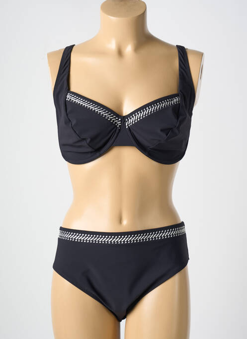 Maillot de bain 2 pièces stretch haut soutien-gorge emboitant noir ANITA femme