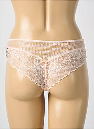 Tanga tissage dentelle rose FANTASIE femme