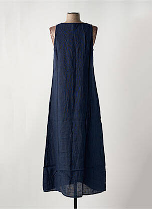 Robe longue coupe évasée sans manche bleu LE BOUDOIR D'EDOUARD femme