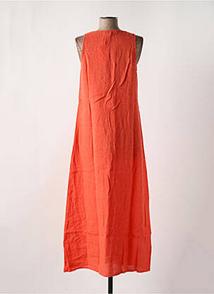 Robe longue coupe évasée sans manche orange LE BOUDOIR D'EDOUARD femme