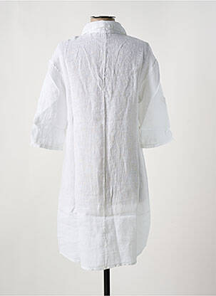 Robe mi-longue manches 3/4 manches 3/4 blanc LE BOUDOIR D'EDOUARD femme