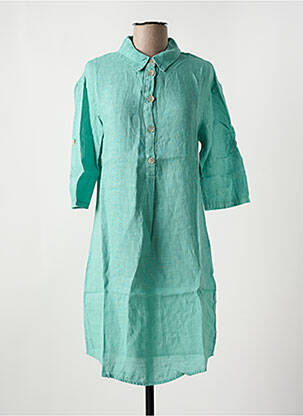 Robe mi-longue manches 3/4 manches 3/4 vert LE BOUDOIR D'EDOUARD femme
