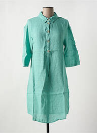 Robe mi-longue manches 3/4 manches 3/4 vert LE BOUDOIR D'EDOUARD femme