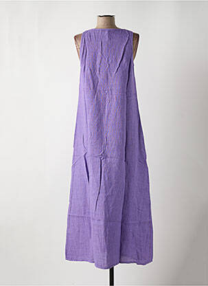 Robe longue coupe évasée sans manche violet LE BOUDOIR D'EDOUARD femme