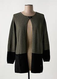 Gilet manches longues fermeture boutonnée sur le devant vert LE BOUDOIR D'EDOUARD femme