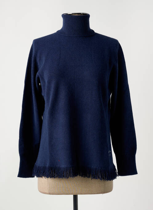 Pull col roulé bleu LE BOUDOIR D'EDOUARD pour femme