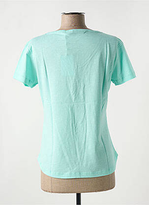 T-shirt col v manches courtes bleu LE BOUDOIR D'EDOUARD femme