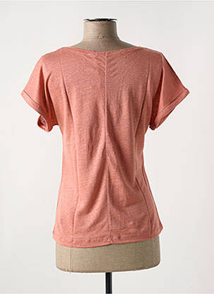 T-shirt sérigraphie floquée manches courtes orange LE BOUDOIR D'EDOUARD femme