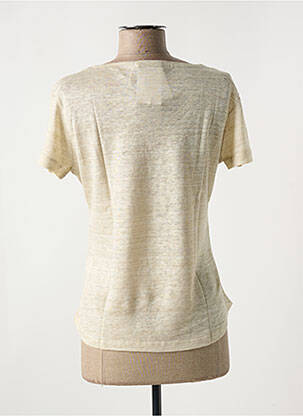 T-shirt sérigraphie floquée manches courtes beige LE BOUDOIR D'EDOUARD femme