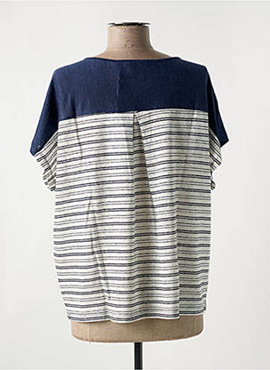 T-shirt coupe droite manches courtes bleu LE BOUDOIR D'EDOUARD femme