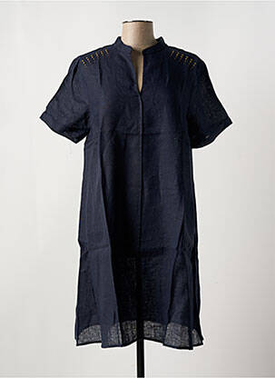 Robe mi-longue manches courtes manches courtes bleu LE BOUDOIR D'EDOUARD femme