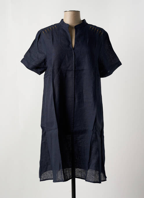 Robe mi-longue manches courtes manches courtes bleu LE BOUDOIR D'EDOUARD femme