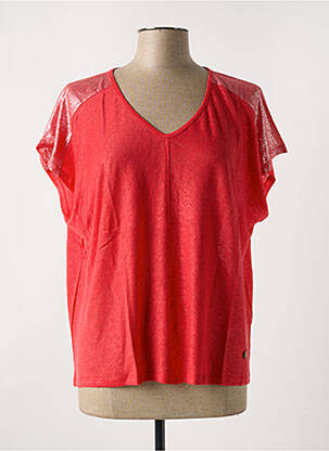 T-shirt coupe droite manches courtes rouge LE BOUDOIR D'EDOUARD femme