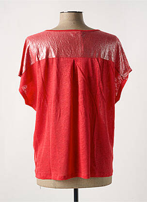 T-shirt coupe droite manches courtes rouge LE BOUDOIR D'EDOUARD femme