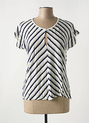 T-shirt coupe cintrée manches courtes blanc LE BOUDOIR D'EDOUARD femme